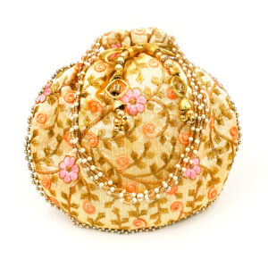 Women’s Traditional Multicolored Embroidery Potli Clutch