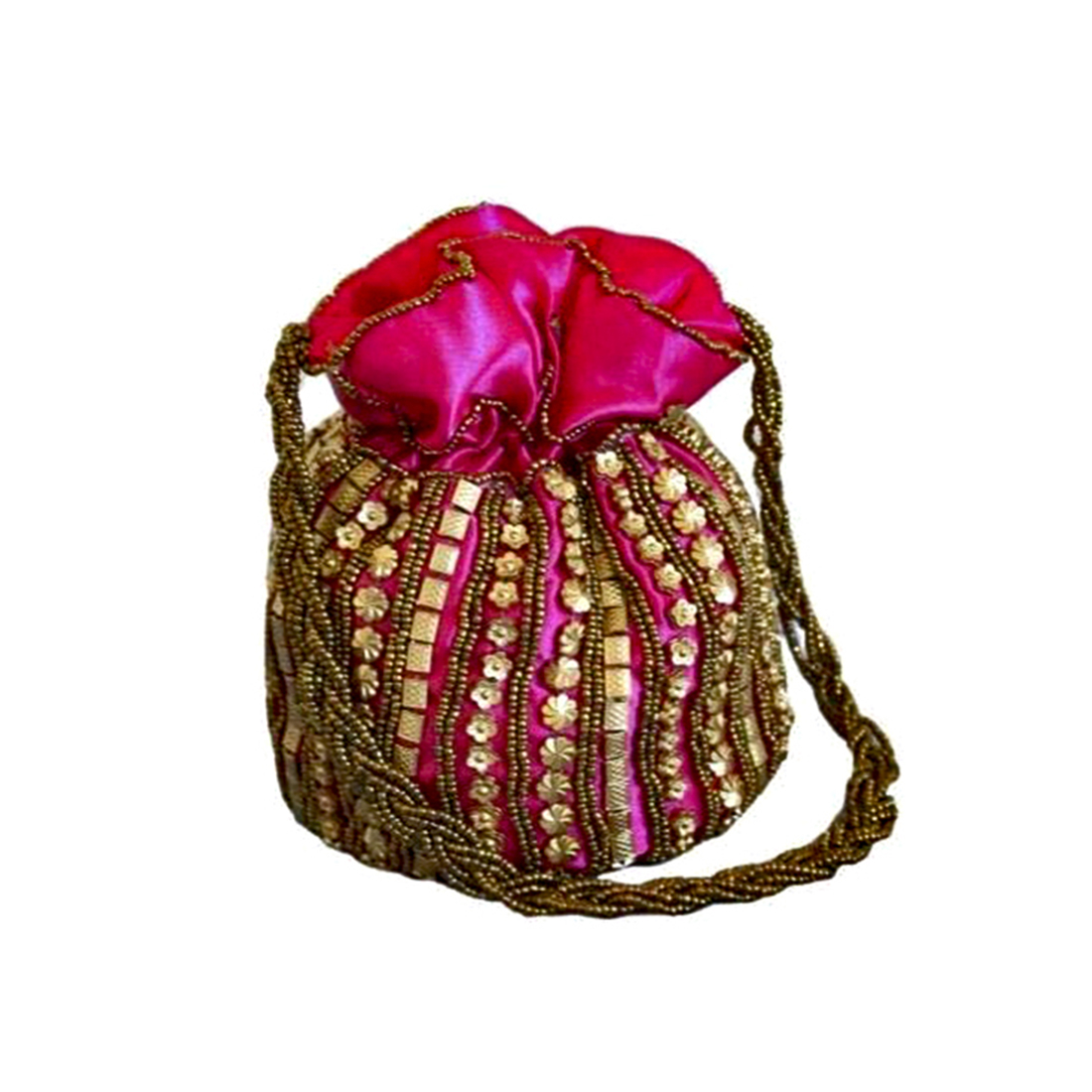 pink potli bag for women