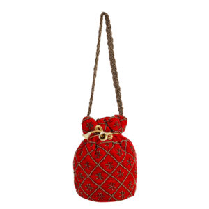 Vibrant Red Potli Bag For Party