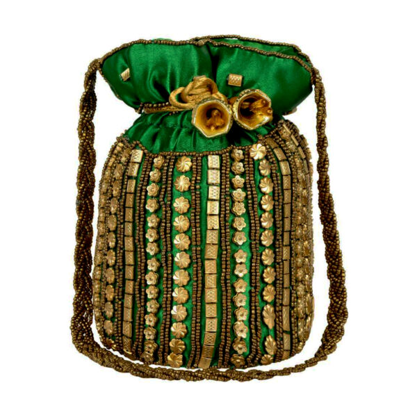 green potli bag for women