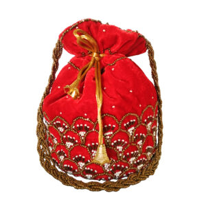 Adorable Red Potli Bag For Wedding