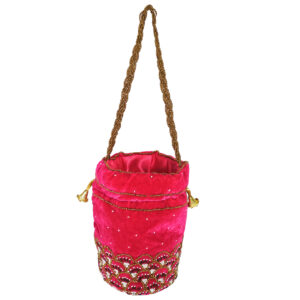 Exquisite Pink Potli Bag For Wedding,