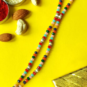 Adorable Beads Rakhi Set of 2 For Brother