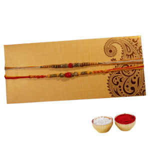 Set of 2 Beautiful Thread Rakhis For Brother