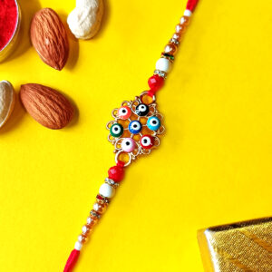 colorful beads designer rakhi